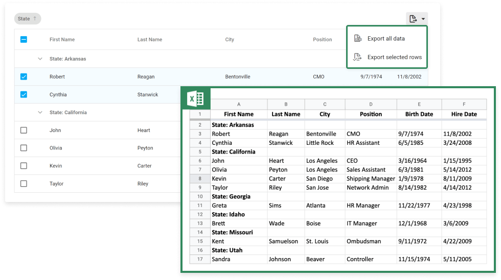 Comprehensive Data Export Options