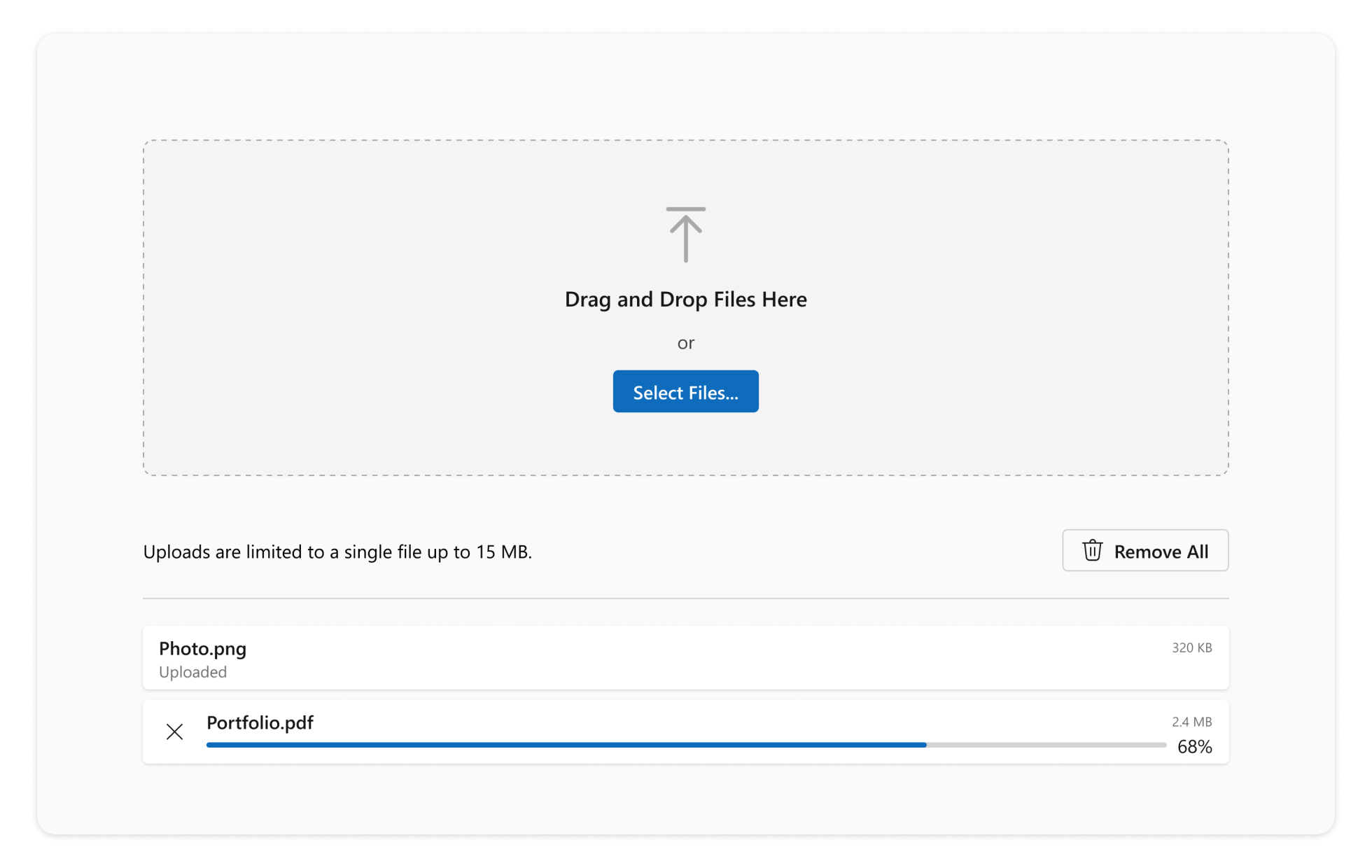 Document Management - File uploader