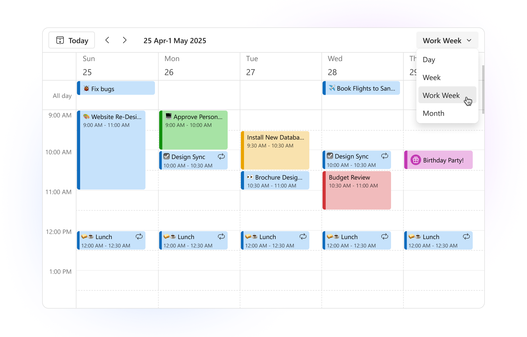 DevExtreme Scheduler Calendar View