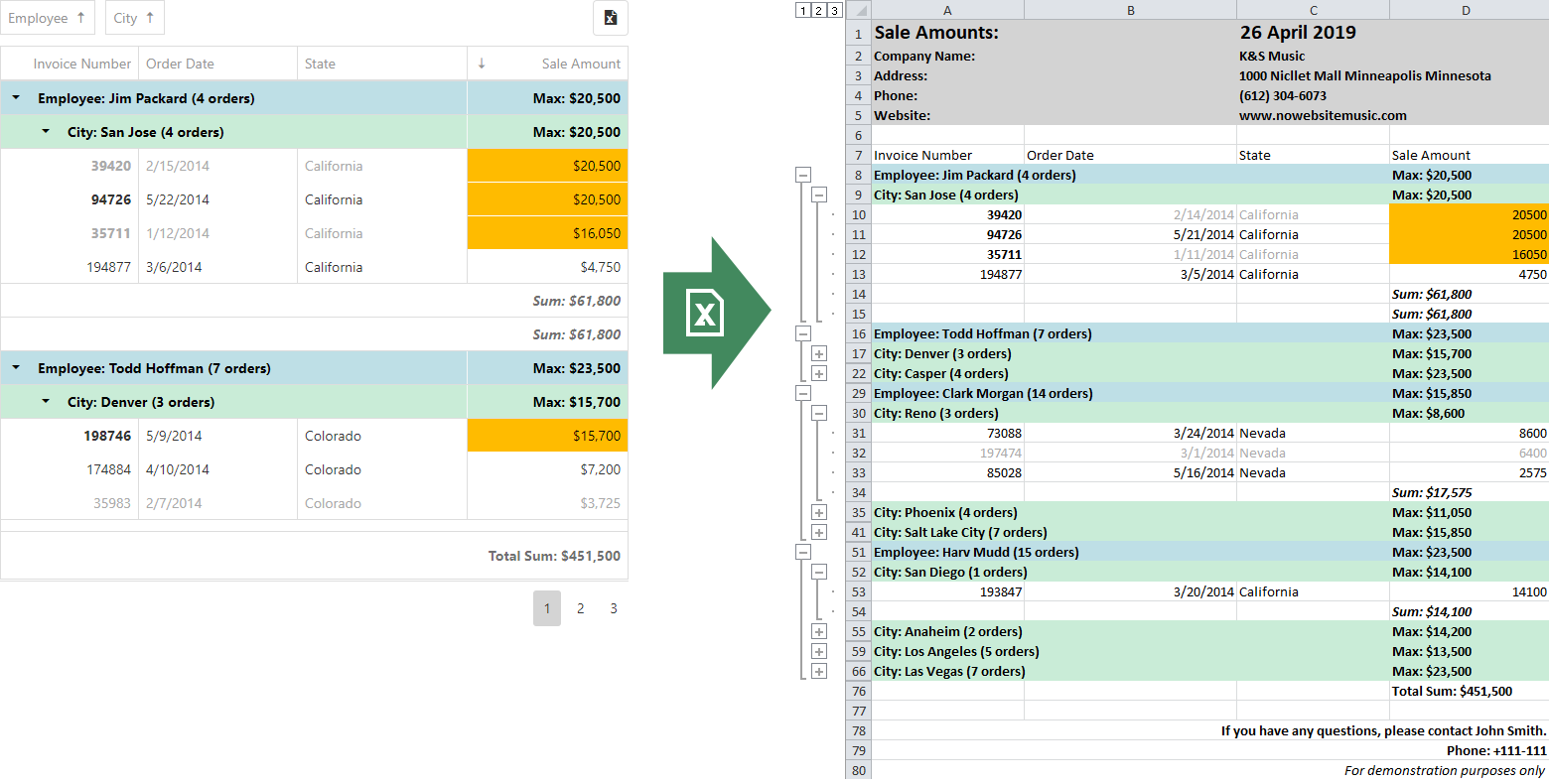 DevExtreme DataGrid - New Export To Excel API | DevExpress