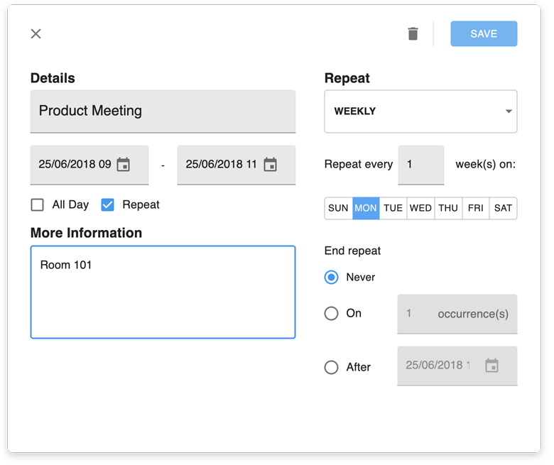 React Scheduler - Recurring Appointments, DevExpress