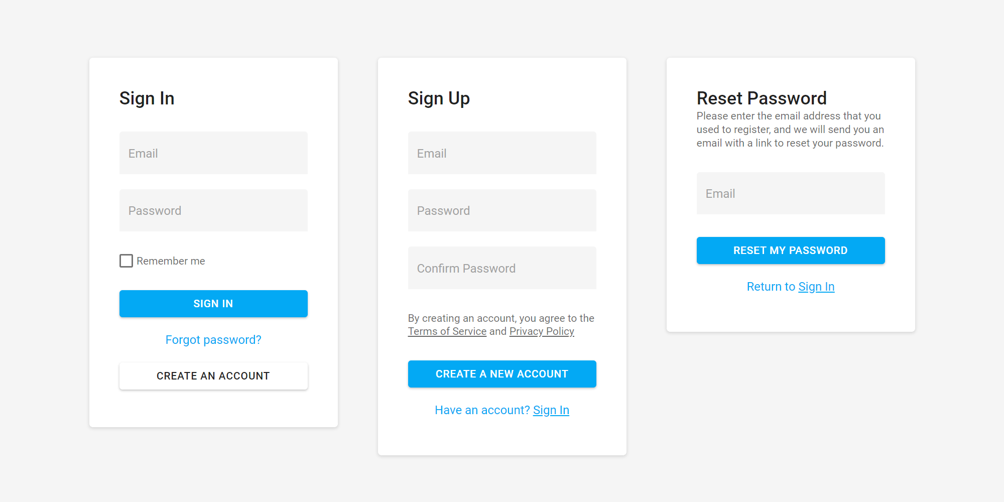 Authentication UI Template - React Components | DevExpress