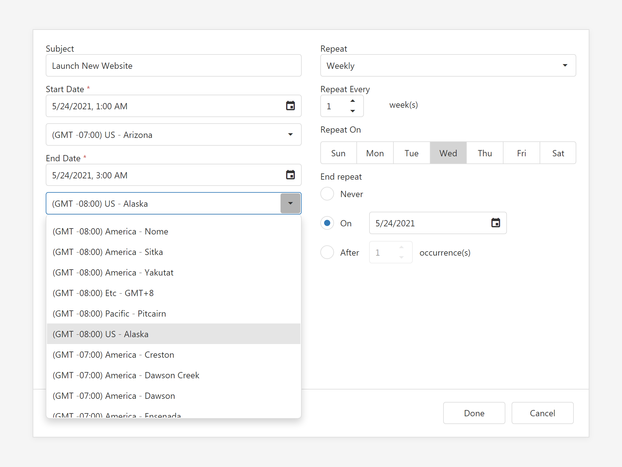 Scheduler - TimeZone Editor Enhancement | DevExpress