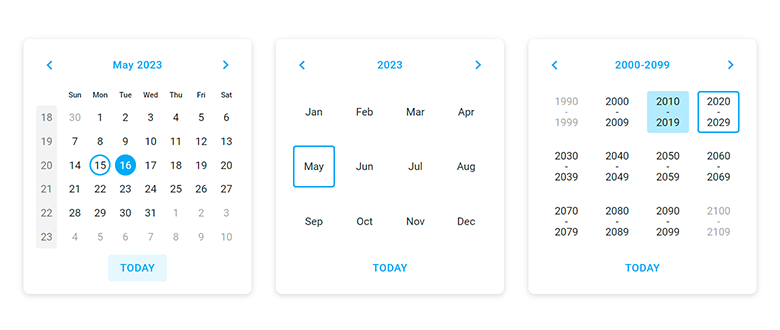 Improved Calendar Design - DevExtreme, DevExpress