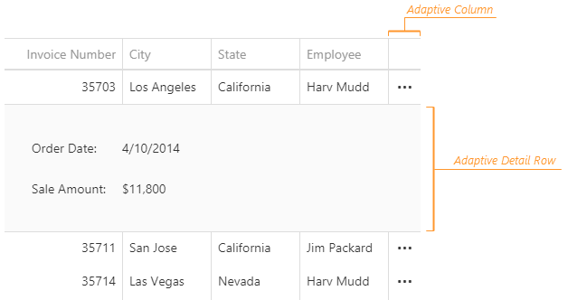 DevExtreme HTML5 JavaScript jQuery Knockout Angular DataGrid Adaptability