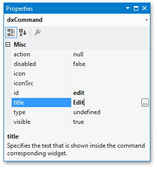 Command Properties