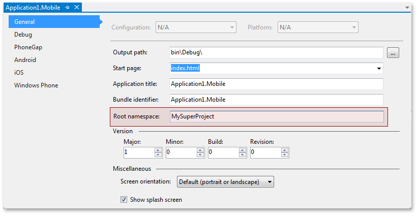 Root Namespace