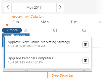 Scheduler Appointment Collector and Drop-Down List