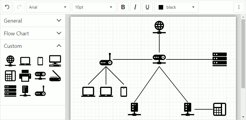 Diagram control custom shapes