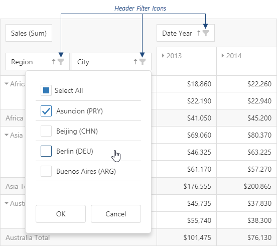 pivot grid devexpress