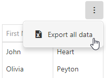DevExtreme HTML5 Data Grid Export All Text on Small Screen