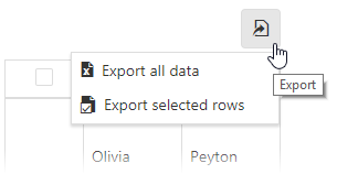 DevExtreme HTML5 DataGrid Export To Text
