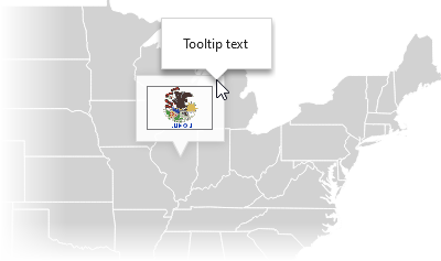 DevExtreme VectorMap: Annotation Tooltip
