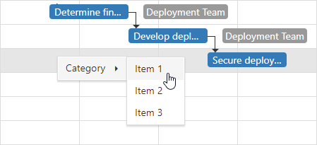 DevExtreme Gantt - Custom Context Menu Items