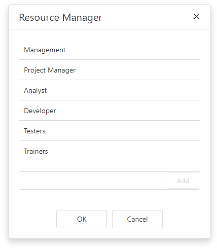 DevExtreme Gantt Chart - Resource Manager