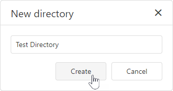 DevExtreme File Manager - Create Directory