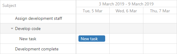 DevExtreme Gantt Chart - Add Subtask
