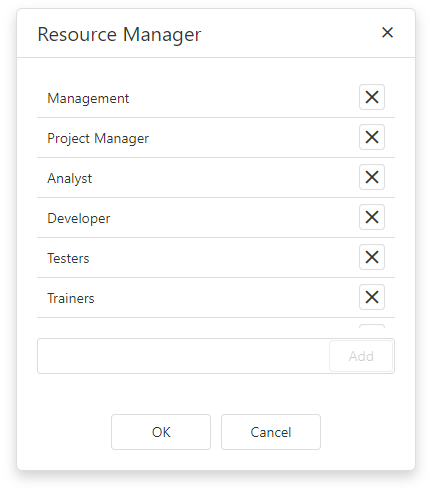 DevExtreme Gantt Chart - Resource Manager