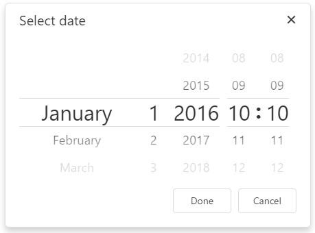 DevExtreme DateBox PickerType DatePicker