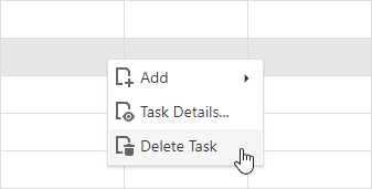 DevExtreme Gantt Chart - Delete Task