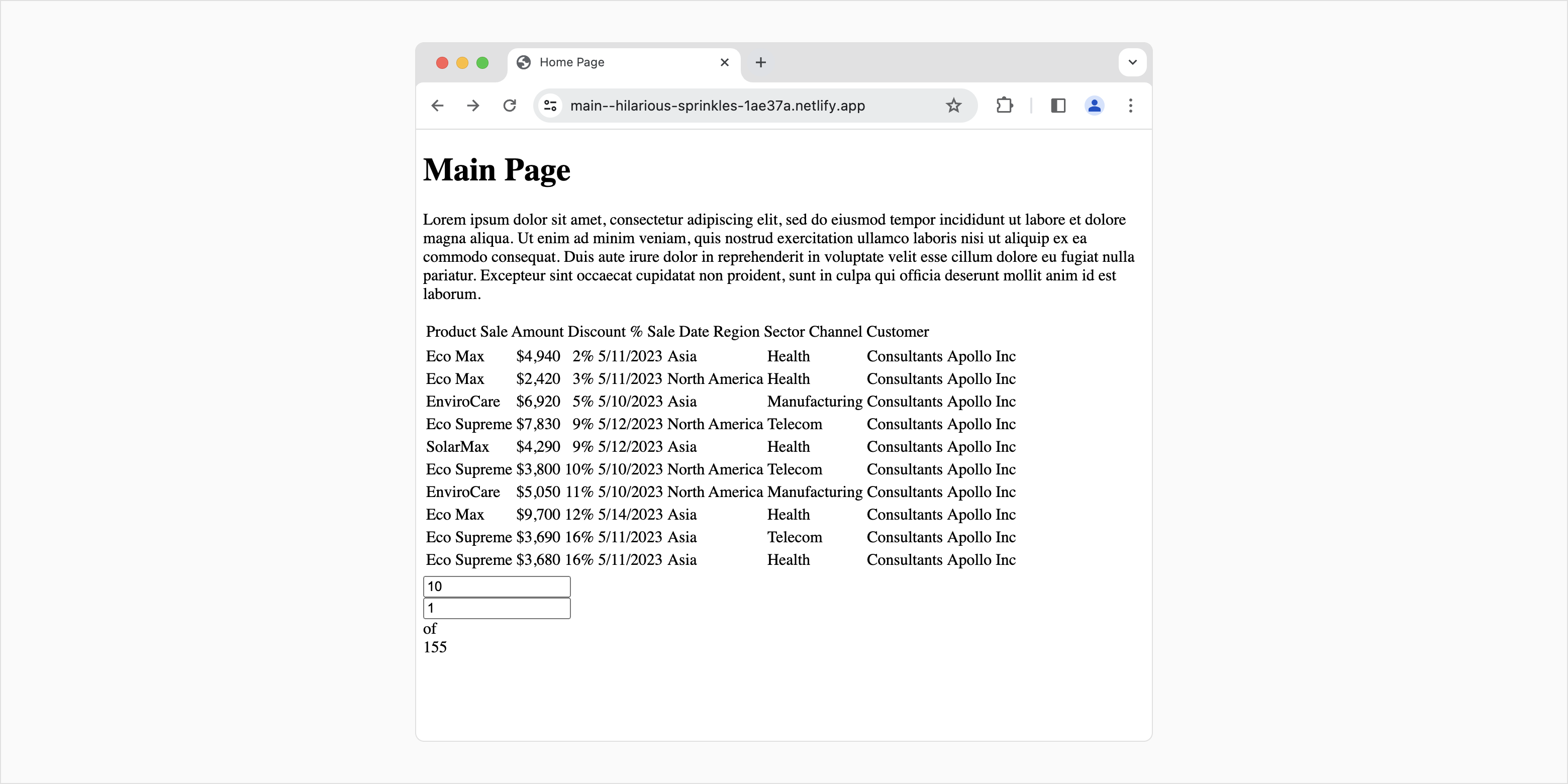 A DevExtreme grid without a theme