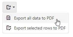 DevExtreme HTML5 Data Grid Export All and Selected Data Text