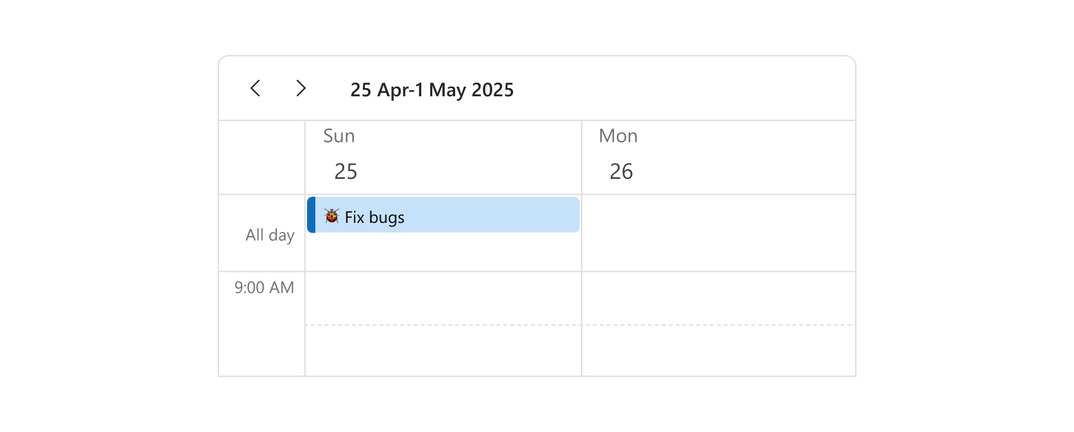 Scheduler all-day appointment