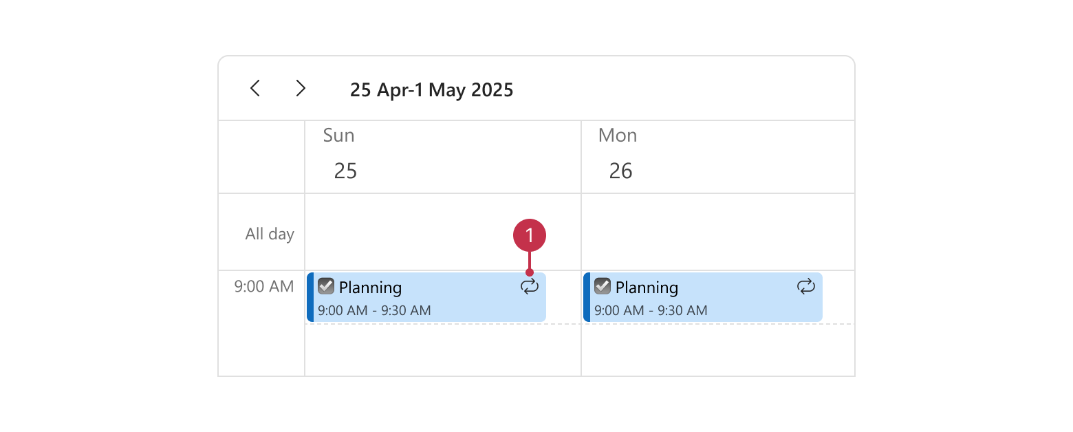 Scheduler recurring appointment