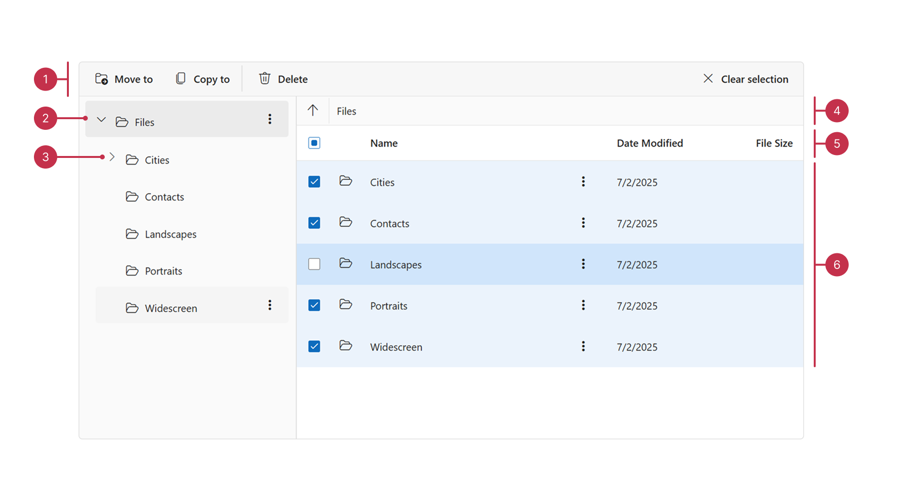 FileManager elements